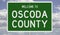 Road sign for Oscoda County