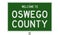 Road sign for Oswego County