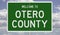 Road sign for Otero County