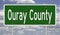 Road sign for Ouray County