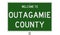 Road sign for Outagamie County