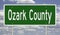 Road sign for Ozark County