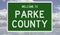 Road sign for Parke County