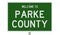 Road sign for Parke County