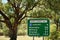 A road sign at Parkes, NSW showing distances to nearby towns