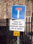 Road sign parking for residents only unauthorised vehicles will