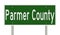 Road sign for Parmer County