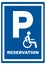 Road sign for passenger car parking, reserved place, eps.