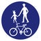 Road sign, pedestrian and bicyclist road sign pedestrian and bicyclist