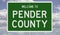 Road sign for Pender County