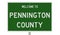 Road sign for Pennington County