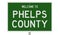 Road sign for Phelps County