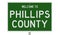 Road sign for Phillips County