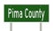 Road sign for Pima County