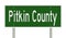 Road sign for Pitkin County