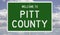 Road sign for Pitt County