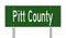 Road sign for Pitt County