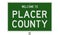 Road sign for Placer County
