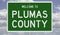 Road sign for Plumas County