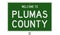 Road sign for Plumas County