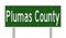 Road sign for Plumas County