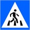 Road sign pointer to pedestrian crossing vector image