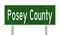 Road sign for Posey County