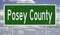 Road sign for Posey County