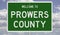 Road sign for Prowers County