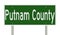 Road sign for Putnam County