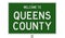Road sign for Queens County