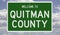 Road sign for Quitman County