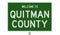 Road sign for Quitman County