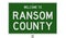 Road sign for Ransom County