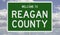 Road sign for Reagan County