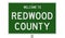 Road sign for Redwood County