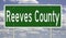 Road sign for Reeves County