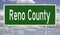 Road sign for Reno County