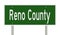 Road sign for Reno County