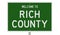 Road sign for Rich County