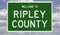 Road sign for Ripley County