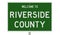 Road sign for Riverside County