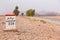 Road sign on the road to Marrakesh in Morocco