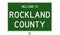 Road sign for Rockland County