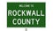 Road sign for Rockwall County