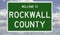 Road sign for Rockwall County