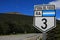 Road sign ruta route 3, Tolhuin near Ushuaia, Tierra Del Fuego, Patagonia, Argentina