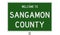 Road sign for Sangamon County