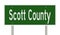 Road sign for Scott County