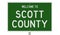 Road sign for Scott County